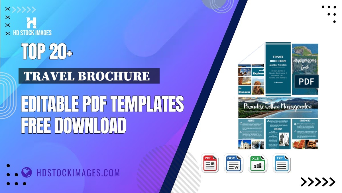 Top 20+ Travel Brochure   Editable PDF Templates Free Download