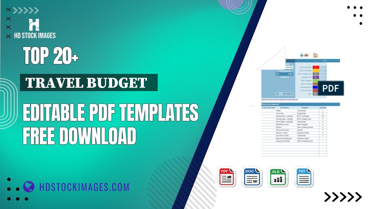 Top 20+ Travel Budget   Editable PDF Templates Free Download