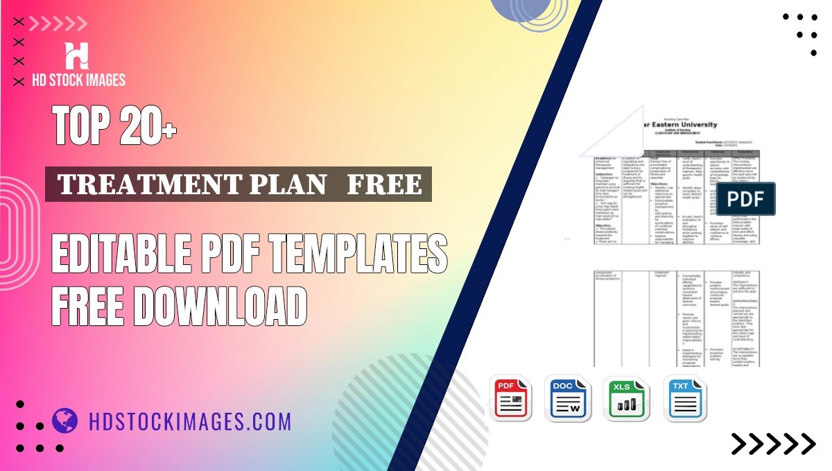 Top 20+ Treatment Plan   Free Editable PDF Templates Free Download