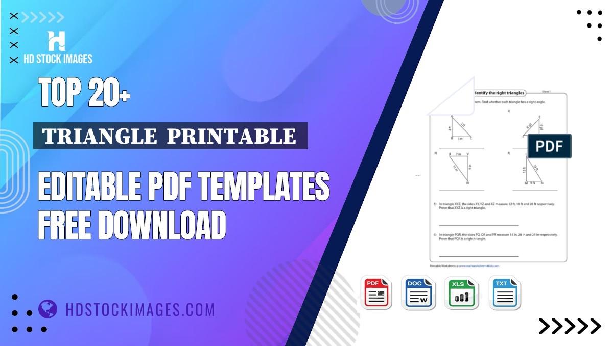 Top 20+ Triangle  Printable  Editable PDF Templates Free Download