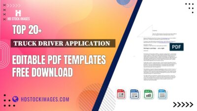 Top 20+ Truck Driver Application   Editable PDF Templates Free Download