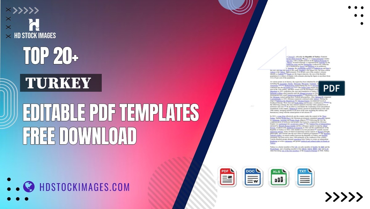 Top 20+ Turkey   Editable PDF Templates Free Download