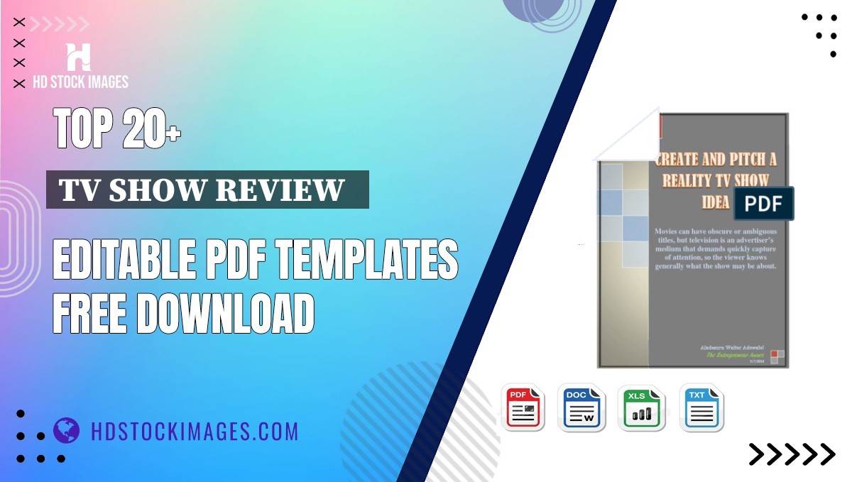 Top 20+ Tv Show Review   Editable PDF Templates Free Download