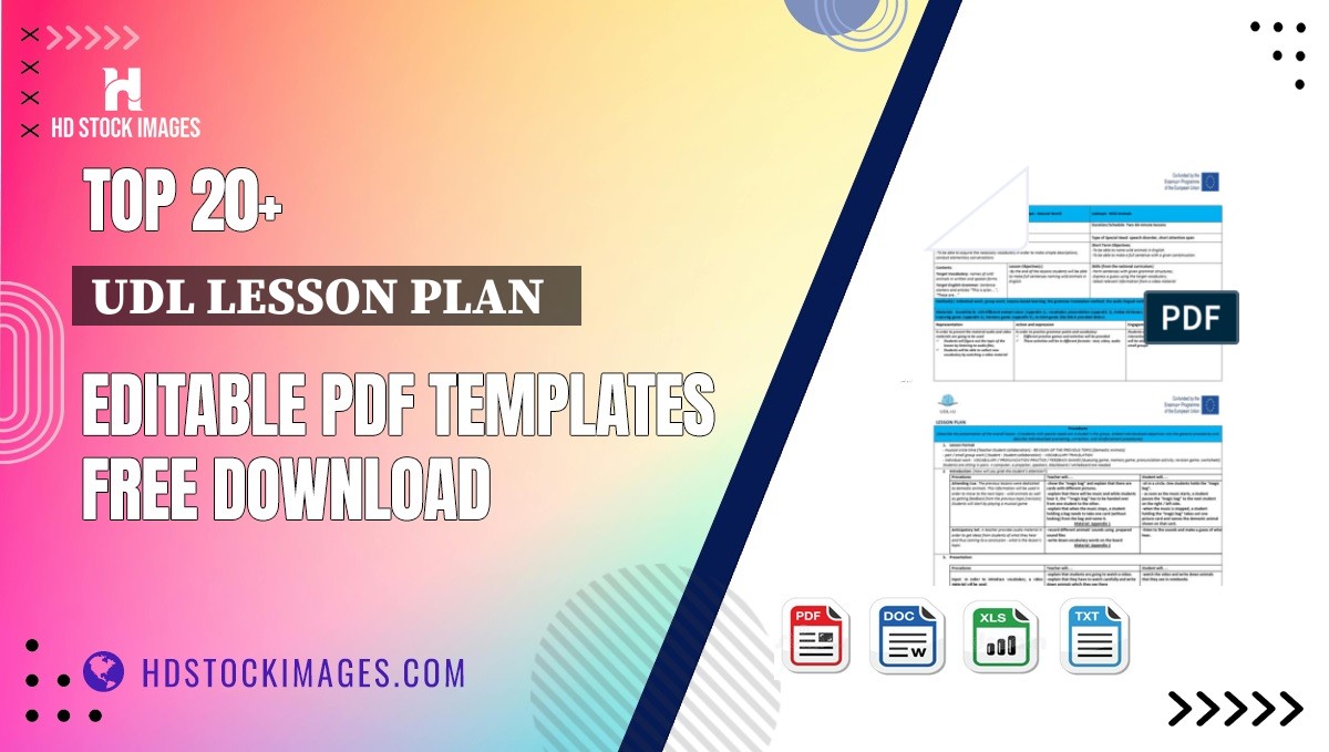 Top 20+ Udl Lesson Plan   Editable PDF Templates Free Download