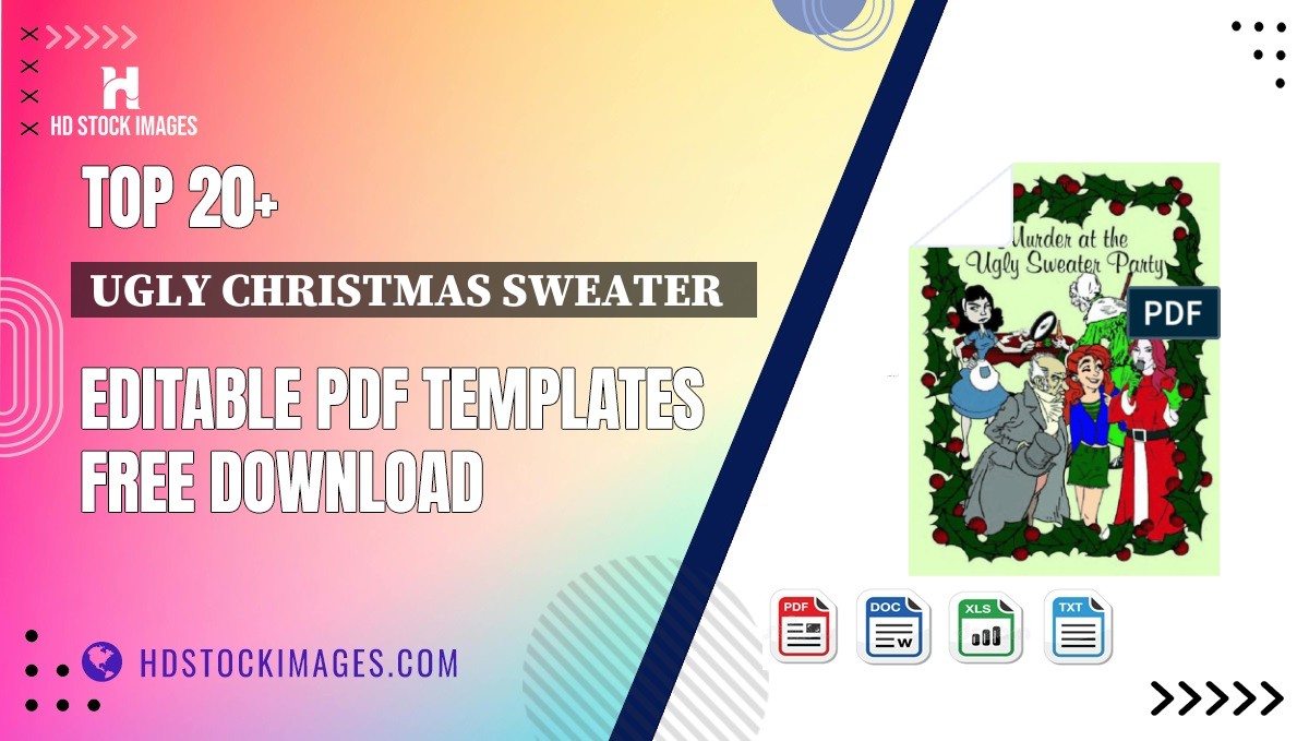 Top 20+ Ugly Christmas Sweater   Editable PDF Templates Free Download