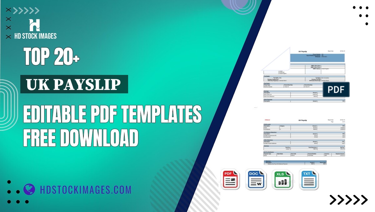 Top 20+ Uk Payslip  Editable PDF Templates Free Download