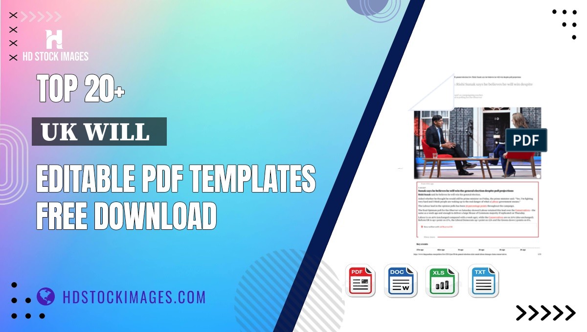 Top 20+ Uk Will   Editable PDF Templates Free Download