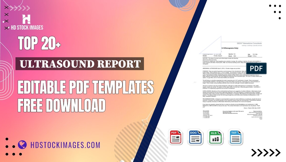 Top 20+ Ultrasound Report Editable PDF Templates Free Download