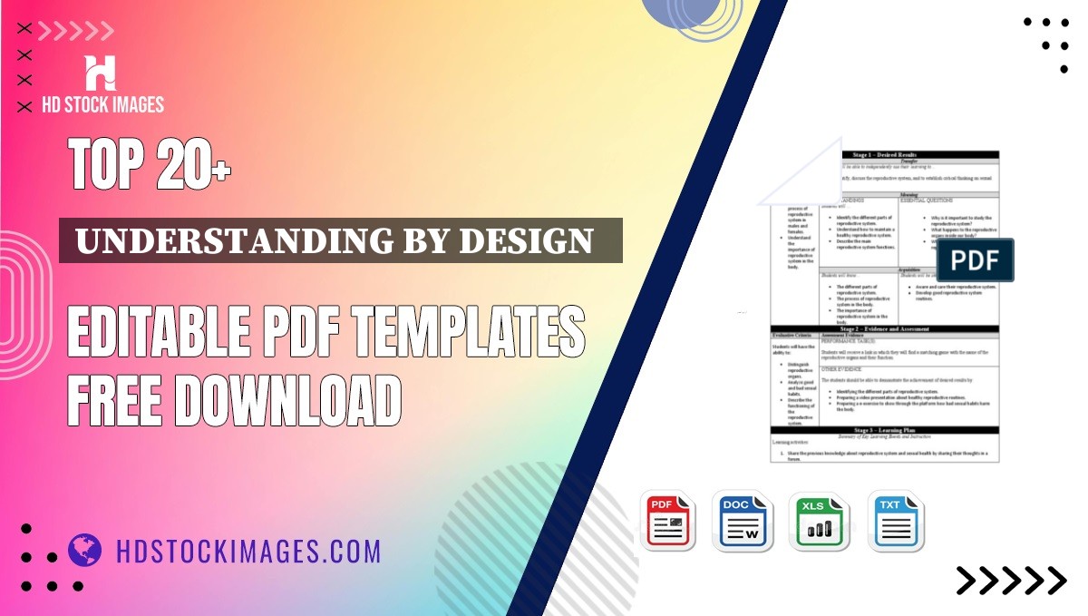 Top 20+ Understanding By Design   Editable PDF Templates Free Download