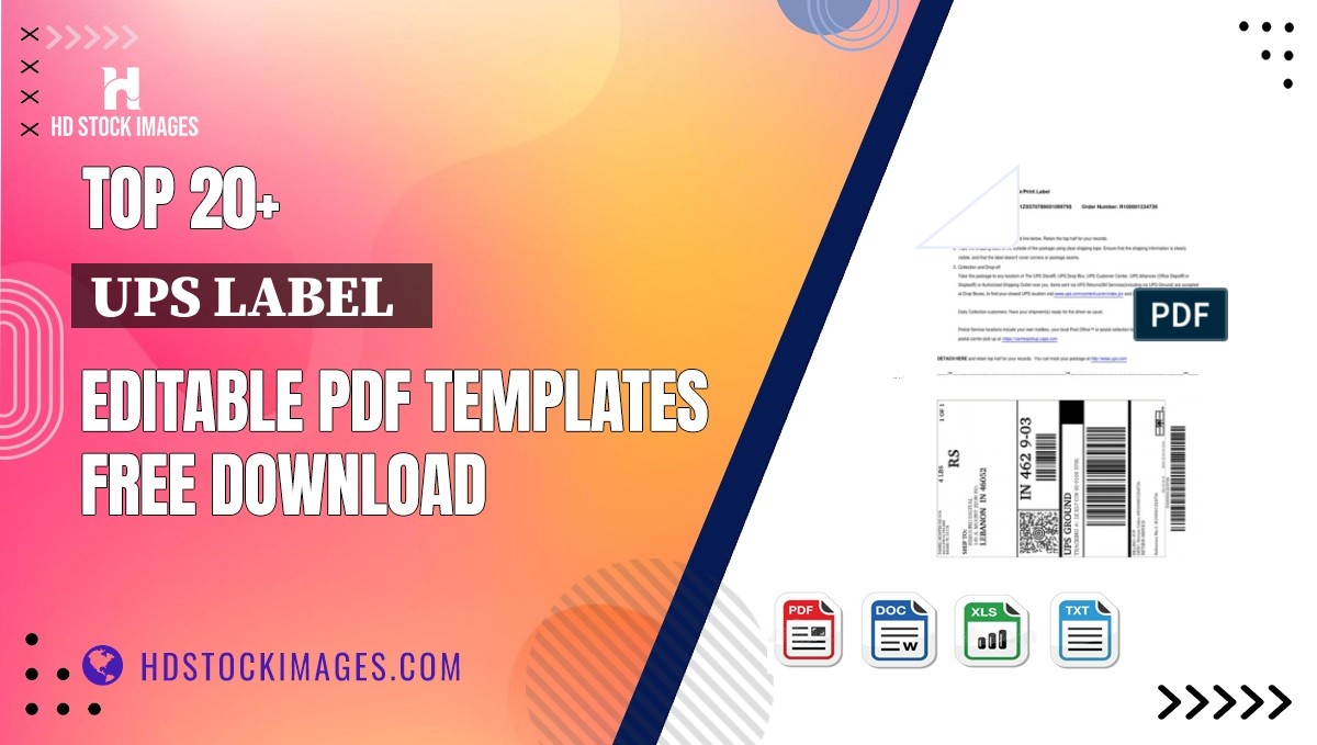 Top 20+ Ups Label   Editable PDF Templates Free Download