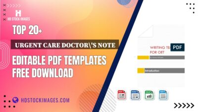 Top 20+  Urgent Care Doctor's Note  Editable PDF Templates Free Download