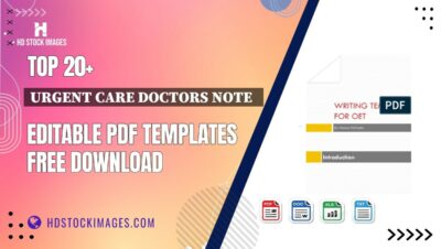 Top 20+ Urgent Care Doctors Note   Editable PDF Templates Free Download