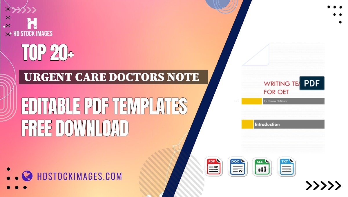 Top 20+ Urgent Care Doctors Note   Editable PDF Templates Free Download