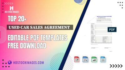 Top 20+ Used Car Sales Agreement   Editable PDF Templates Free Download