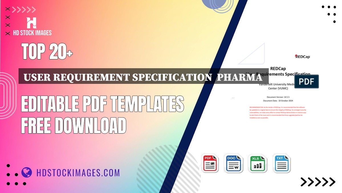 Top 20+ User Requirement Specification  Pharma  Editable PDF Templates Free Download