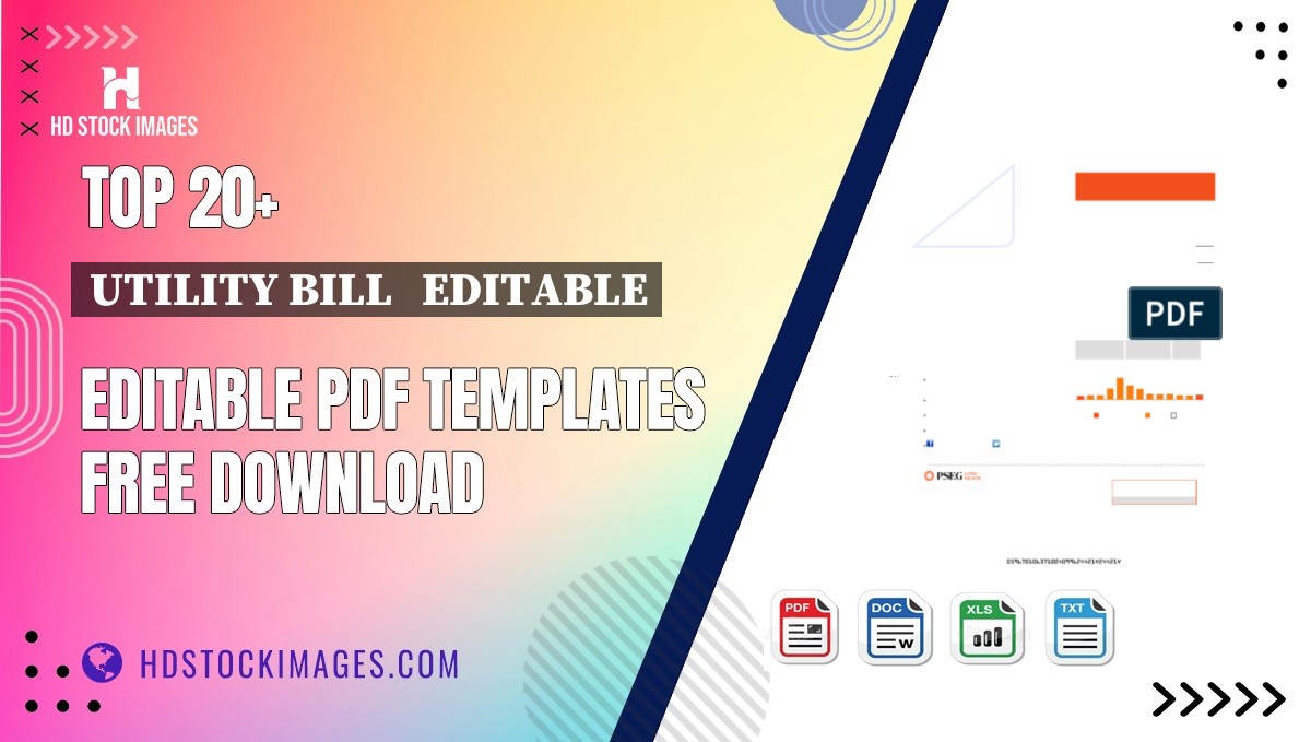 Top 20+ Utility Bill   Editable Editable PDF Templates Free Download