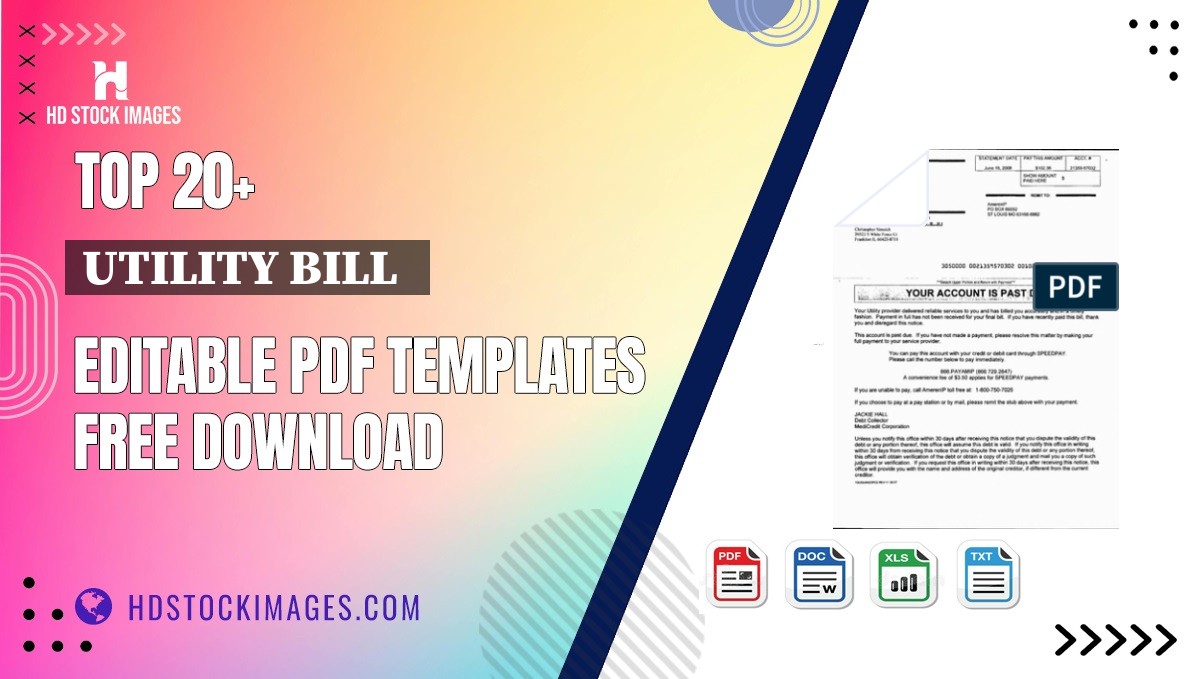 Top 20+ Utility Bill   Editable PDF Templates Free Download