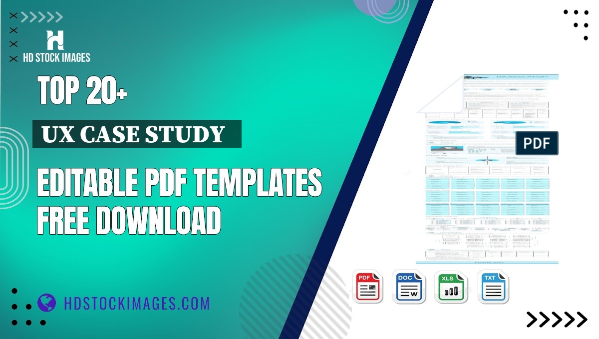 Top 20+ Ux Case Study   Editable PDF Templates Free Download