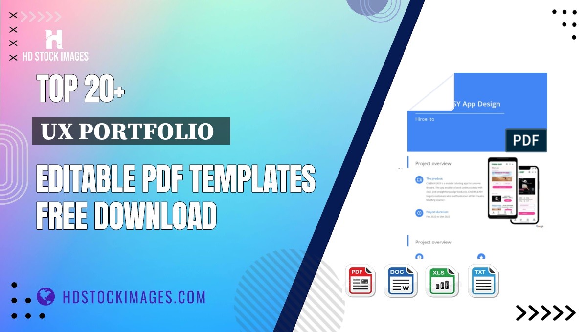 Top 20+ Ux Portfolio   Editable PDF Templates Free Download