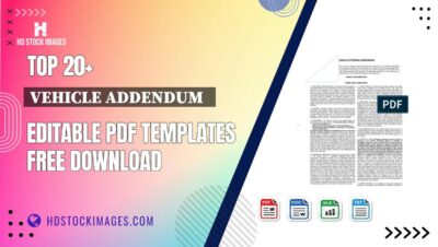 Top 20+ Vehicle Addendum Editable PDF Templates Free Download