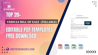 Top 20+ Vehicle Bill Of Sale (fillable) Editable PDF Templates Free Download