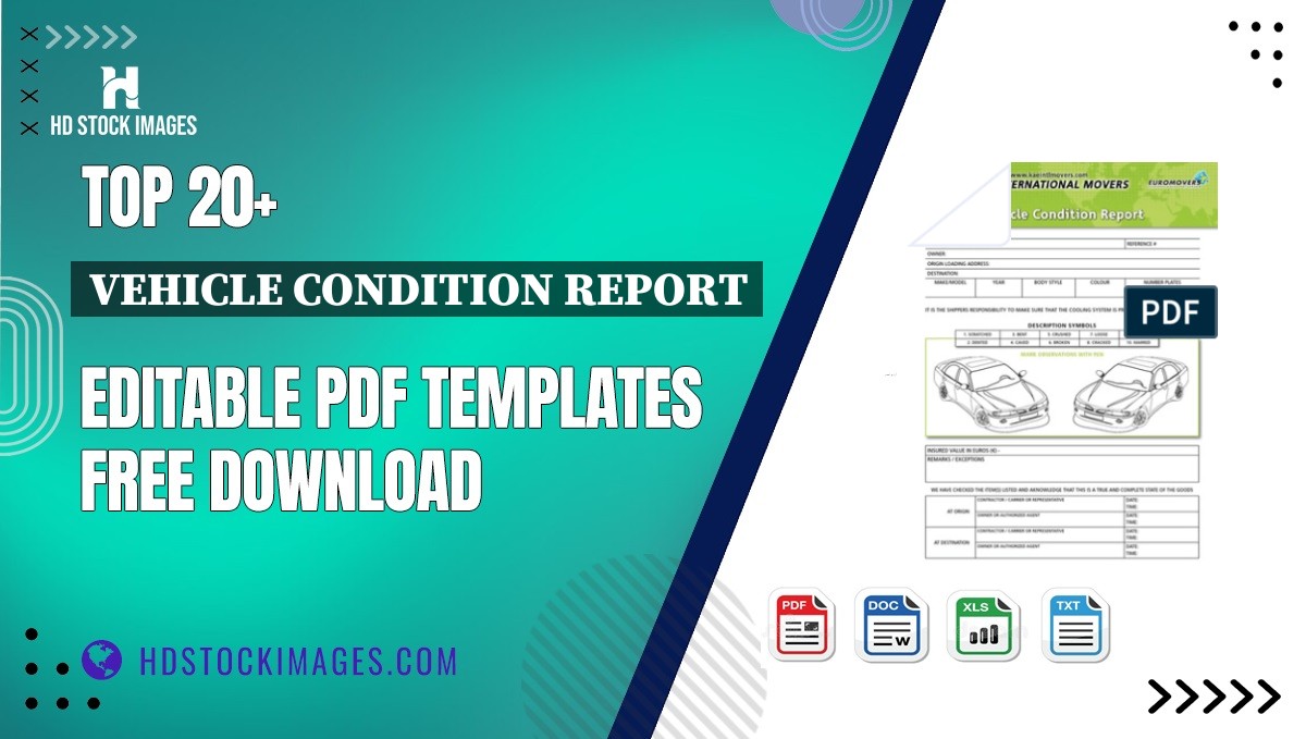 Top 20+ Vehicle Condition Report Editable PDF Templates Free Download