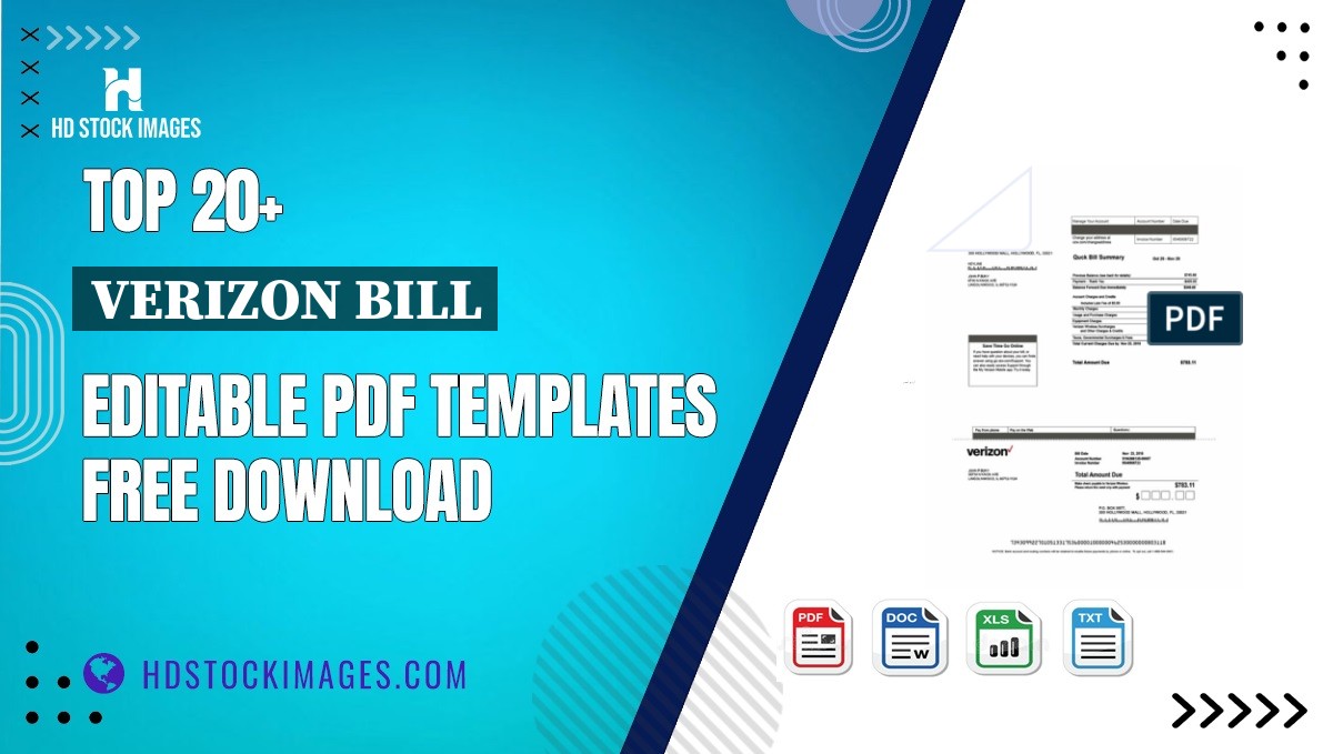 Top 20+ Verizon Bill Editable PDF Templates Free Download