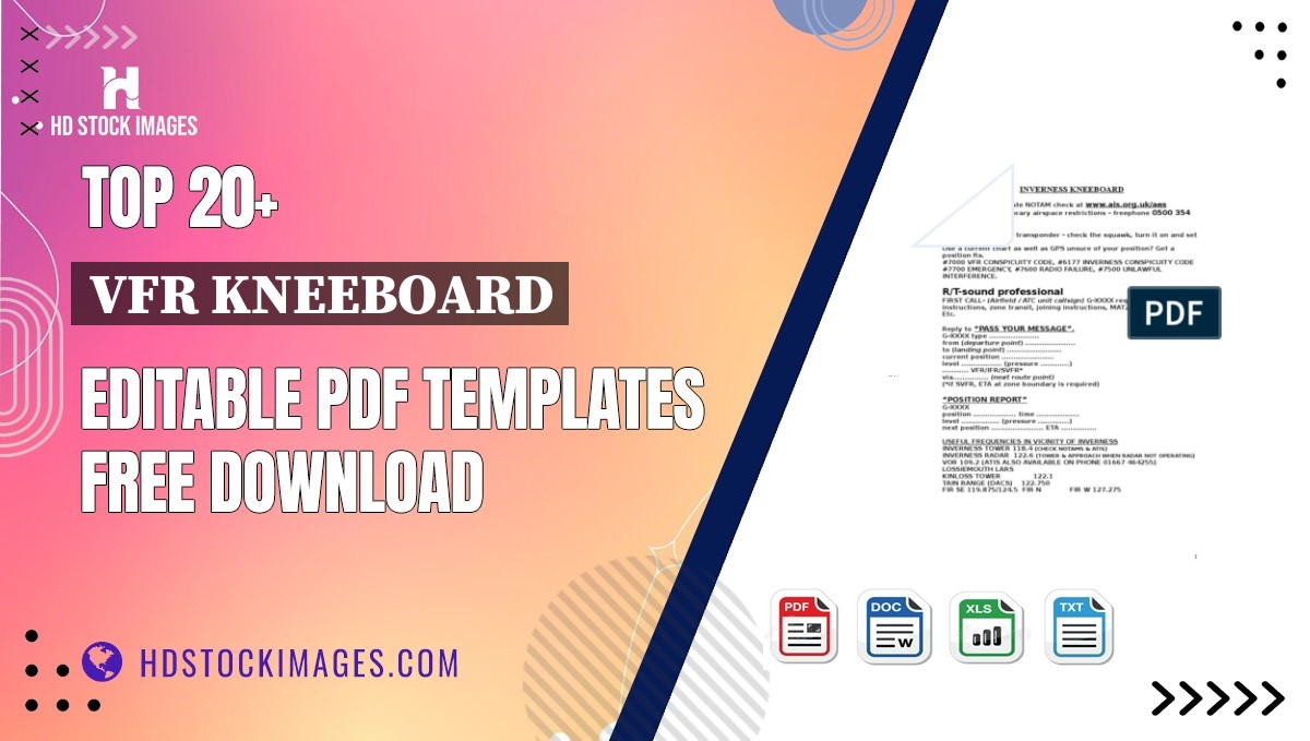 Top 20+ Vfr Kneeboard Editable PDF Templates Free Download