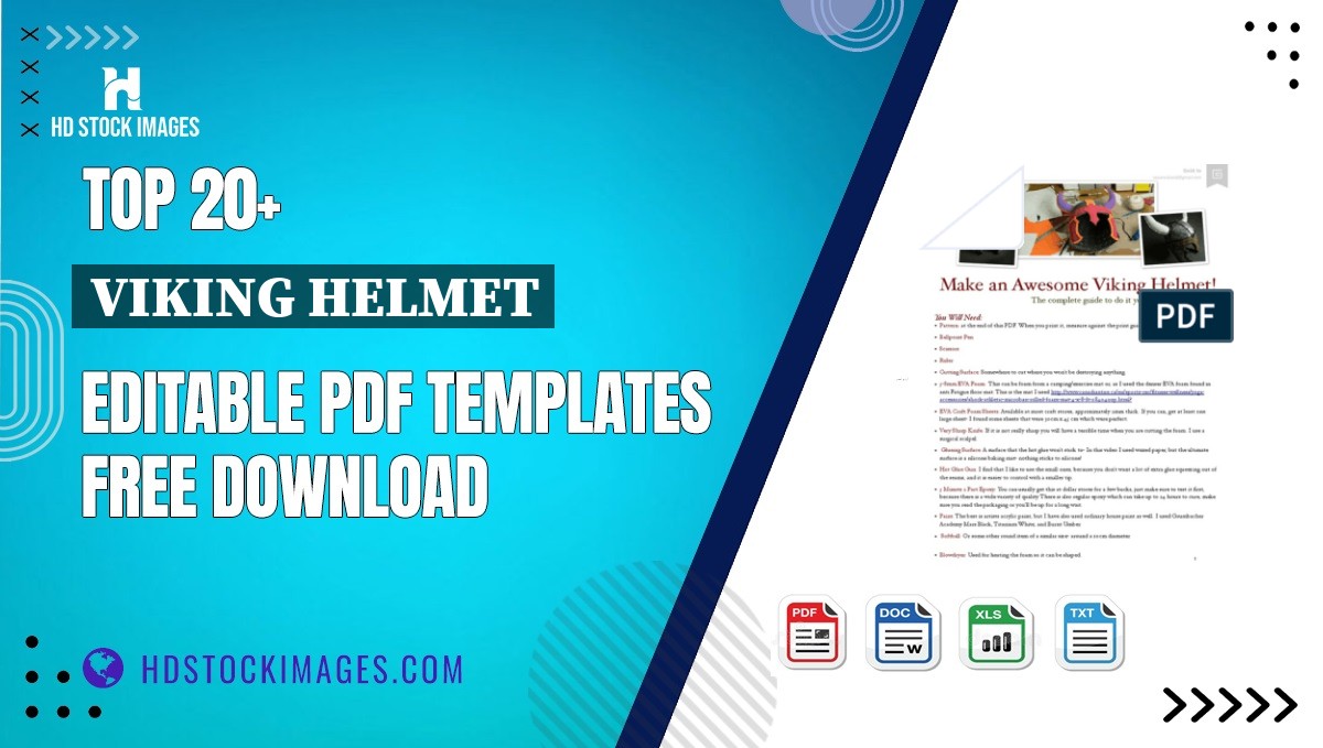 Top 20+ Viking Helmet Editable PDF Templates Free Download