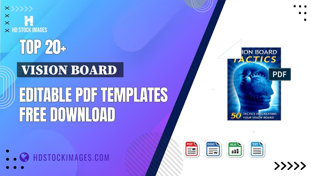 Top 20+ Vision Board  Editable PDF Templates Free Download