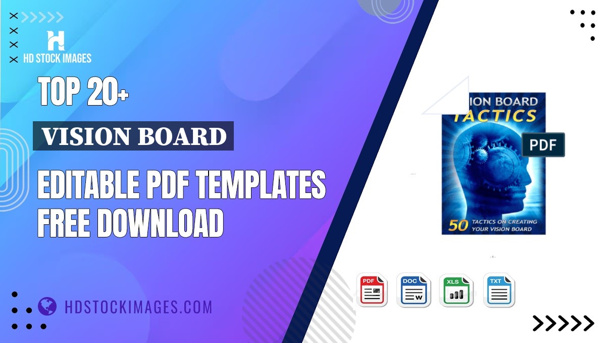 Top 20+ Vision Board Editable PDF Templates Free Download