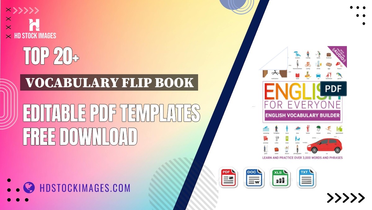 Top 20+ Vocabulary Flip Book Editable PDF Templates Free Download