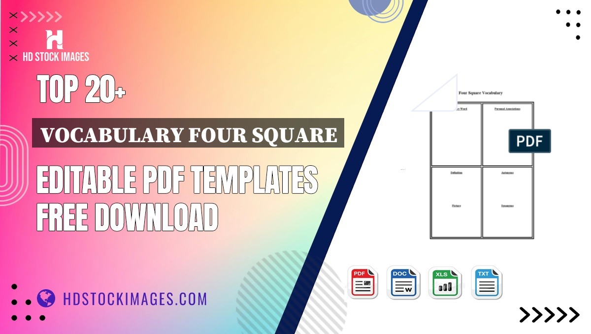 Top 20+ Vocabulary Four Square Editable PDF Templates Free Download