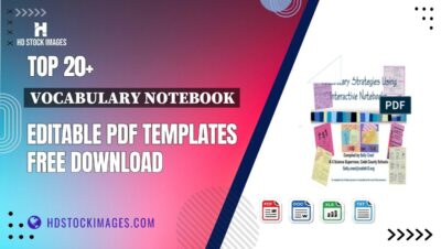 Top 20+ Vocabulary Notebook Editable PDF Templates Free Download