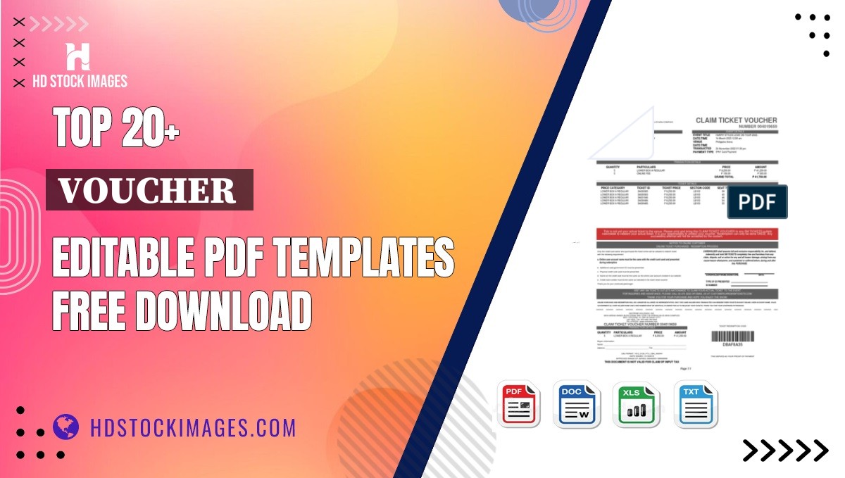 Top 20+ Voucher  Editable PDF Templates Free Download