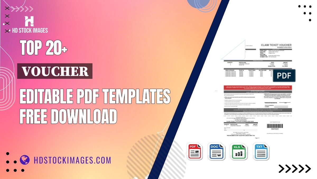 Top 20+ Voucher Editable PDF Templates Free Download