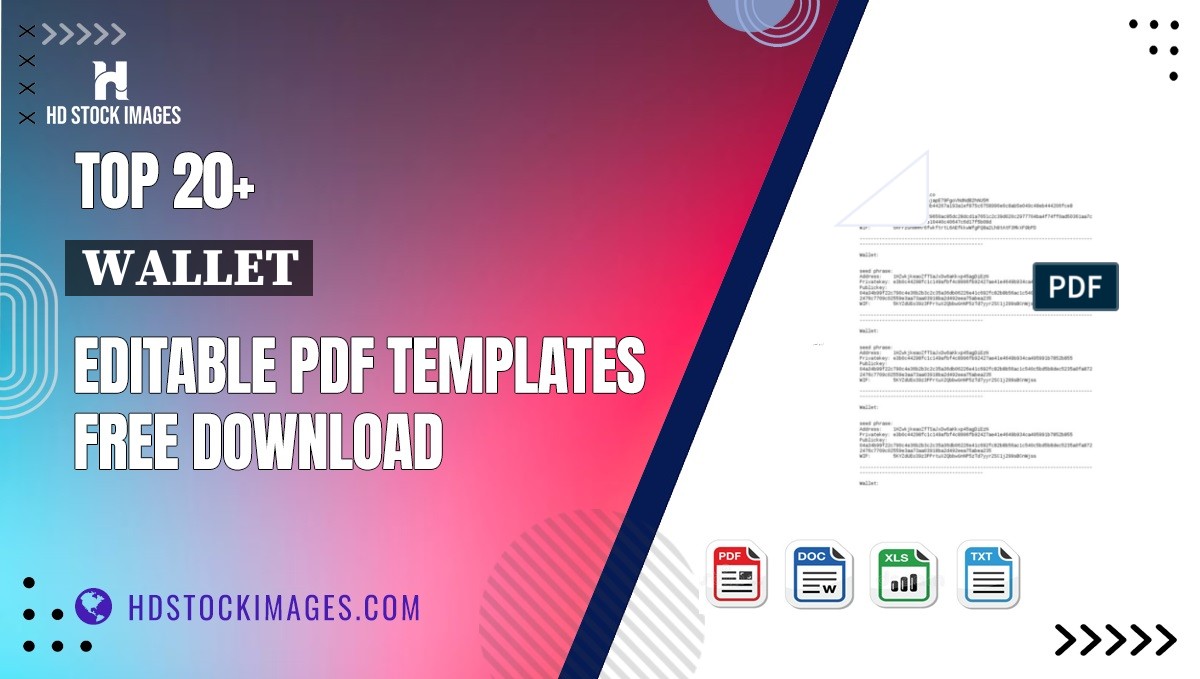 Top 20+ Wallet Editable PDF Templates Free Download