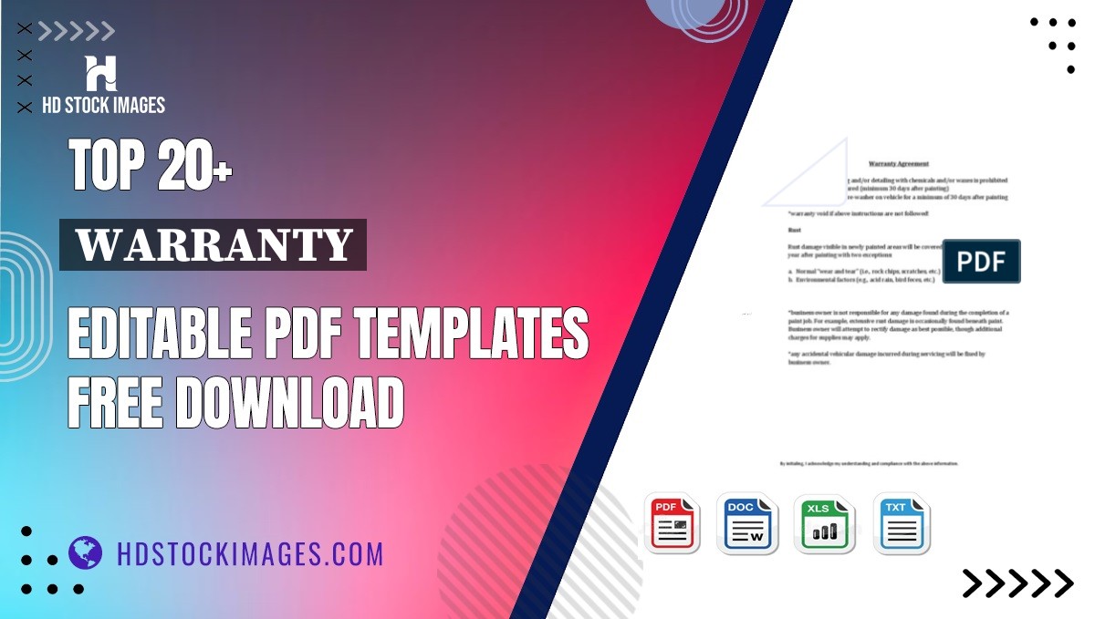 Top 20+ Warranty Editable PDF Templates Free Download