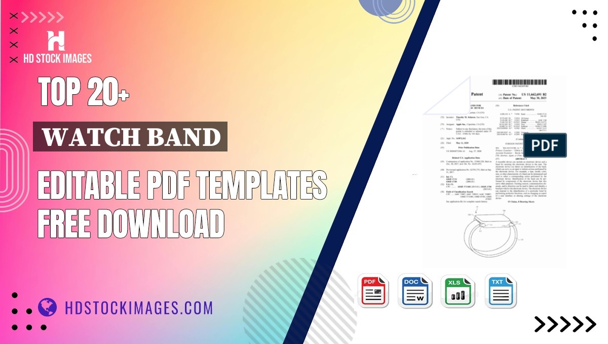 Top 20+ Watch Band Editable PDF Templates Free Download