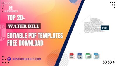 Top 20+ Water Bill Editable PDF Templates Free Download