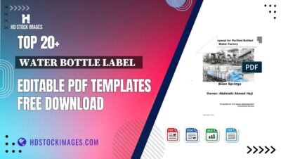 Top 20+ Water Bottle Label   Editable PDF Templates Free Download