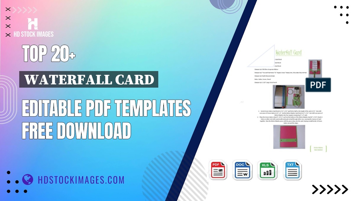 Top 20+ Waterfall Card Editable PDF Templates Free Download