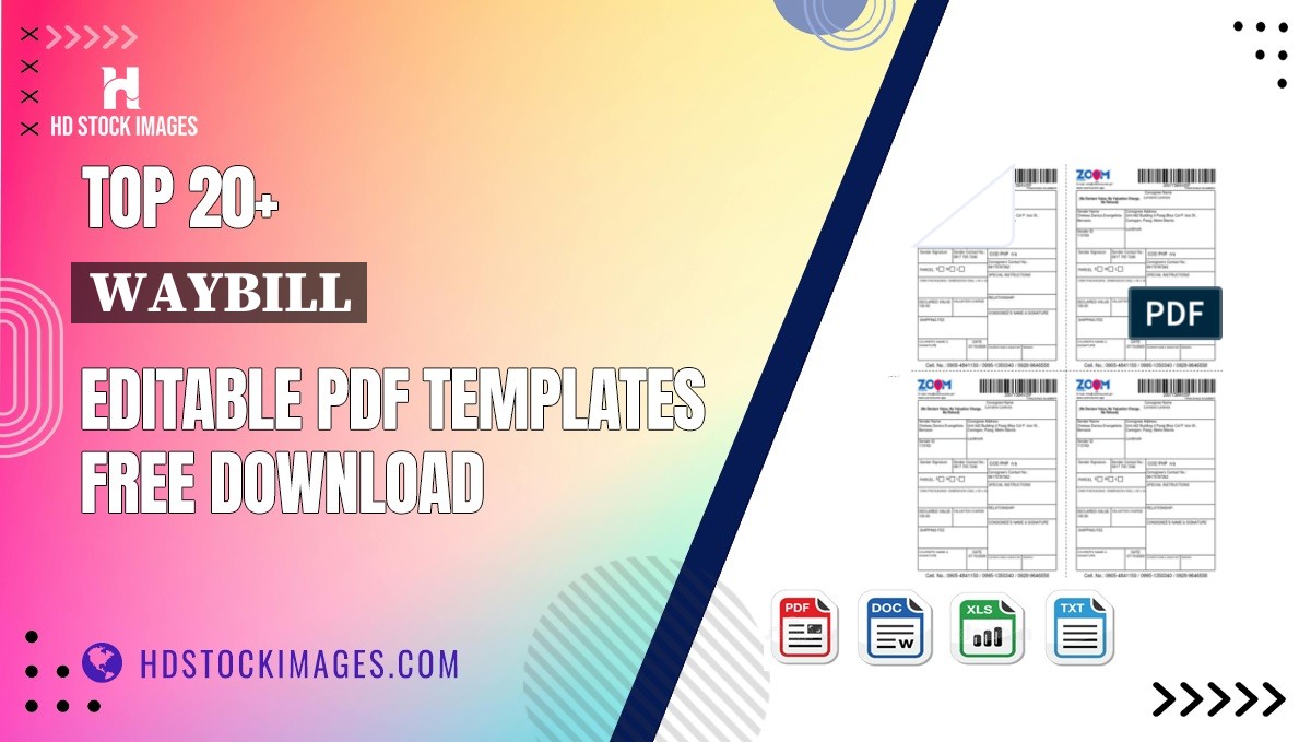 Top 20+ Waybill Editable PDF Templates Free Download