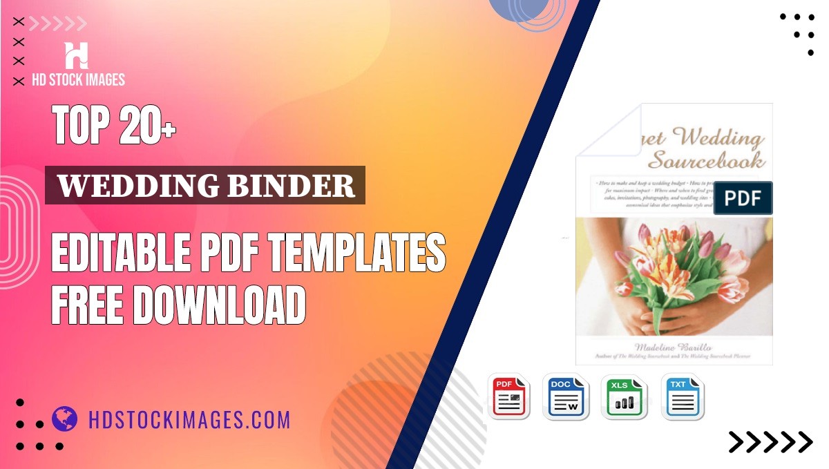 Top 20+ Wedding Binder Editable PDF Templates Free Download