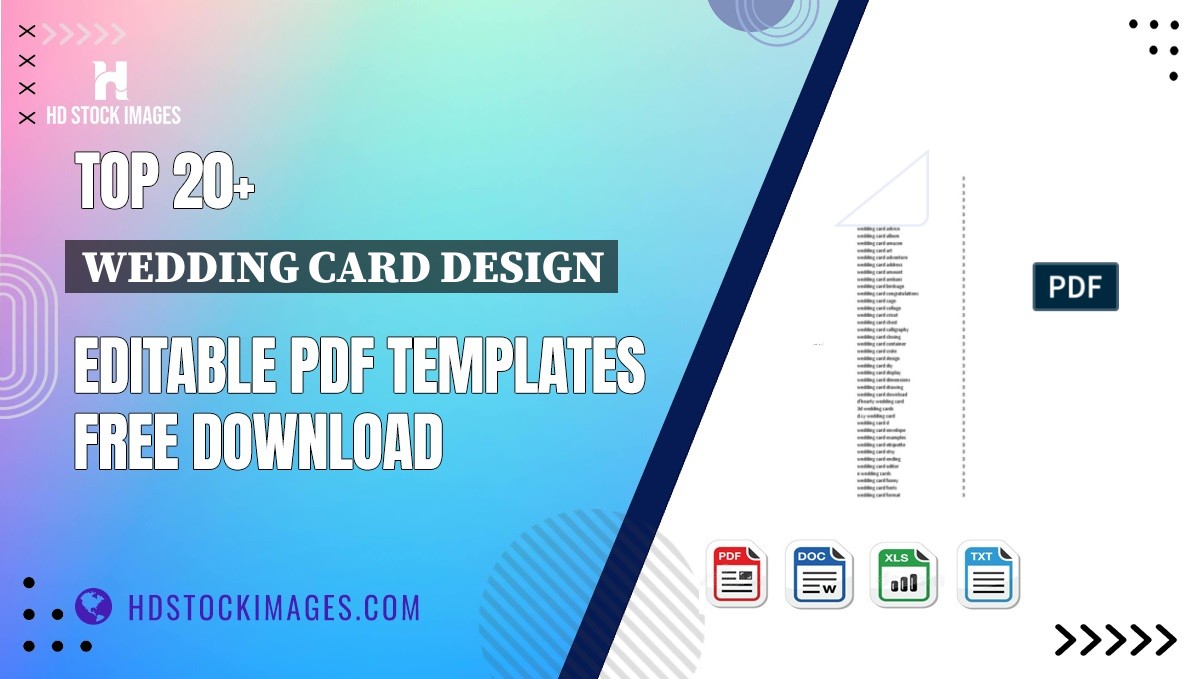 Top 20+ Wedding Card Design Editable PDF Templates Free Download