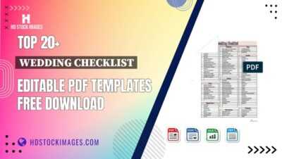 Top 20+ Wedding Checklist Editable PDF Templates Free Download