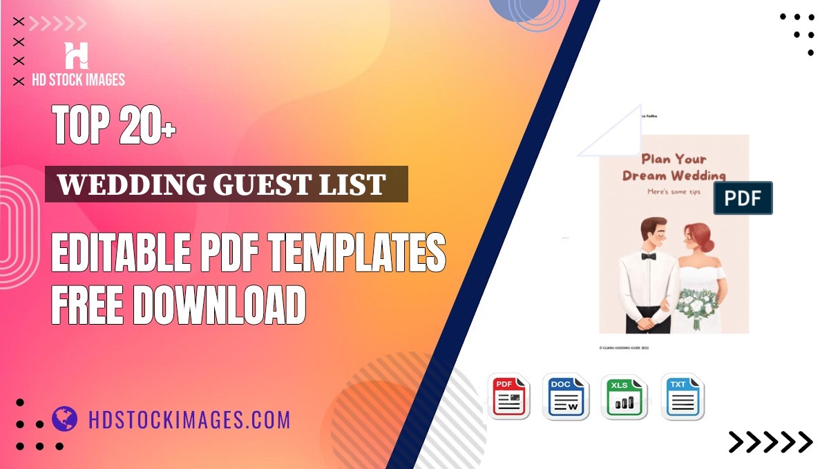 Top 20+ Wedding Guest List   Editable PDF Templates Free Download