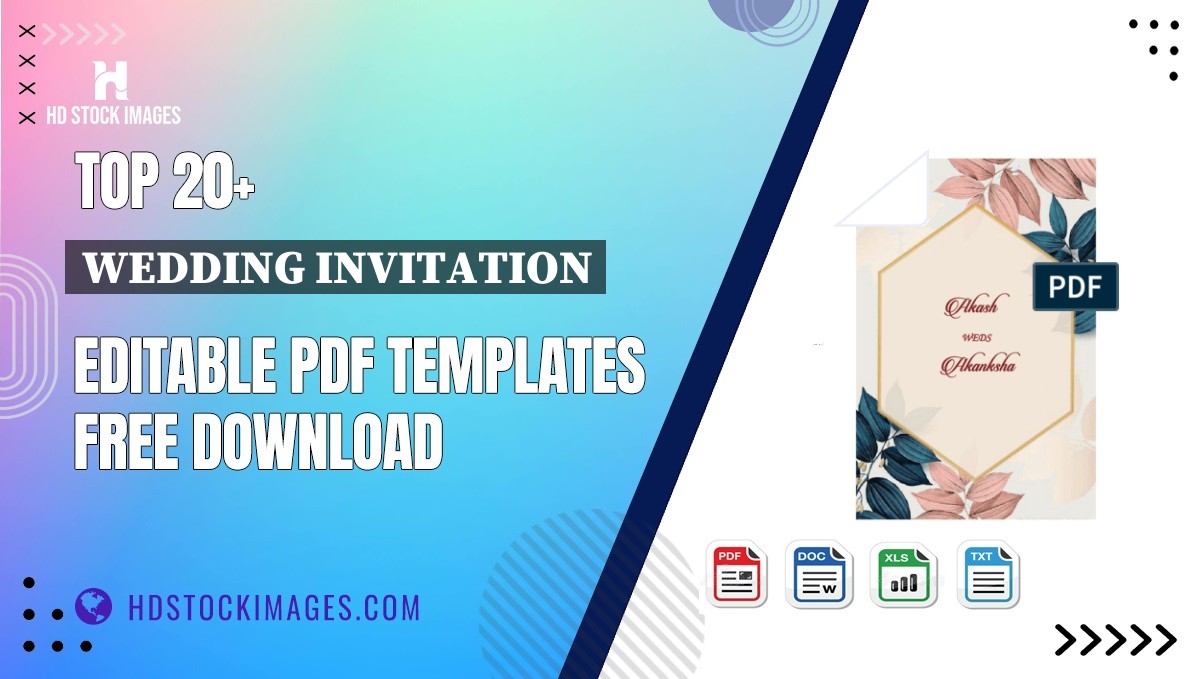 Top 20+ Wedding Invitation Editable PDF Templates Free Download