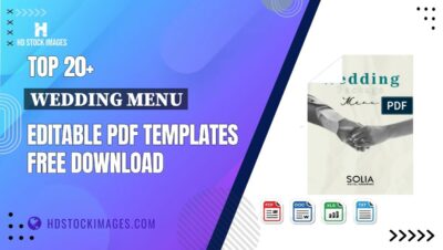 Top 20+ Wedding Menu Editable PDF Templates Free Download