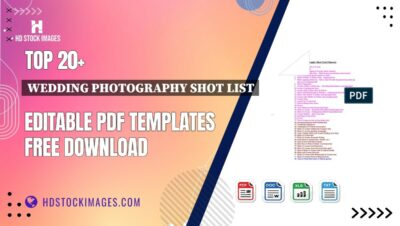 Top 20+ Wedding Photography Shot List Editable PDF Templates Free Download